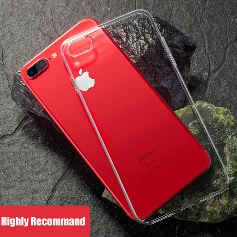Ультратонкий Прозрачный чехол для iPhone X 8 7 6 6S Plus 5 5S SE мягкий из ТПУ телефона |