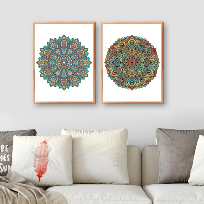 Vintage Mandala Canvas Poster Home Decor