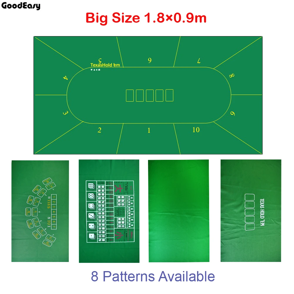 180*90 см скатерть для покера Texas Hold'em покерные макеты скатерть из войлока 10 игроков покерный коврик/Tapis Poker нетканые ткани
