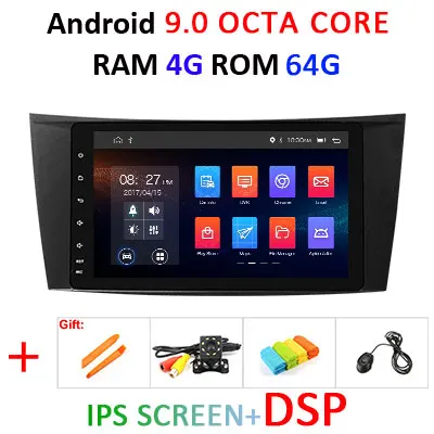 Android 9,0, 4 ГБ, 64 ГБ, автомобильный DVD gps для Mercedes W211 W219 W463 CLS350 CLS500 CLS55 E200 E220 E240 E270 E280 мультимедийный плеер - Цвет: 9.0 4G 64G IPS DSP