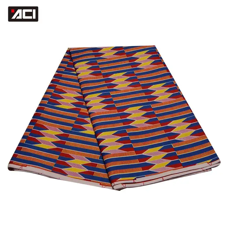 

ACI African Hollandais Wax Kente Fabric Veritable Wax Hollandais Ghana Kente Wax Print Ankara Fabric Real Wax 6 Yards For Dress