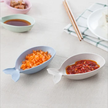 

Wheat straw creative plate Multipurpose goldfish shape dishes dinner tray plates for food kitchen Accessorie restaurant tools
