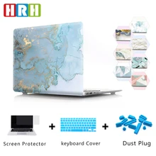 HRH Newest Stylish Marble Eco-friendly Hard Plastic Case Laptop Body PC Shell for Mac Air Pro Retina 11 12 13 15 A1932 A2159