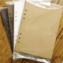 Вертикальная 6 отверстий 23*16,5 см упаковочная черно-белая крафт-бумага кофейная карта для Diy фотоальбома, добавляющая внутренние страницы скрапбукинга, 40 листов