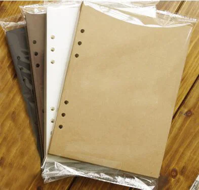 

Vertical 6 Holes 23*16.5 cm Kraft Black White Coffee Card for Diy Photo Album Adding Inside Pages Scrapbooking , 40 Sheets