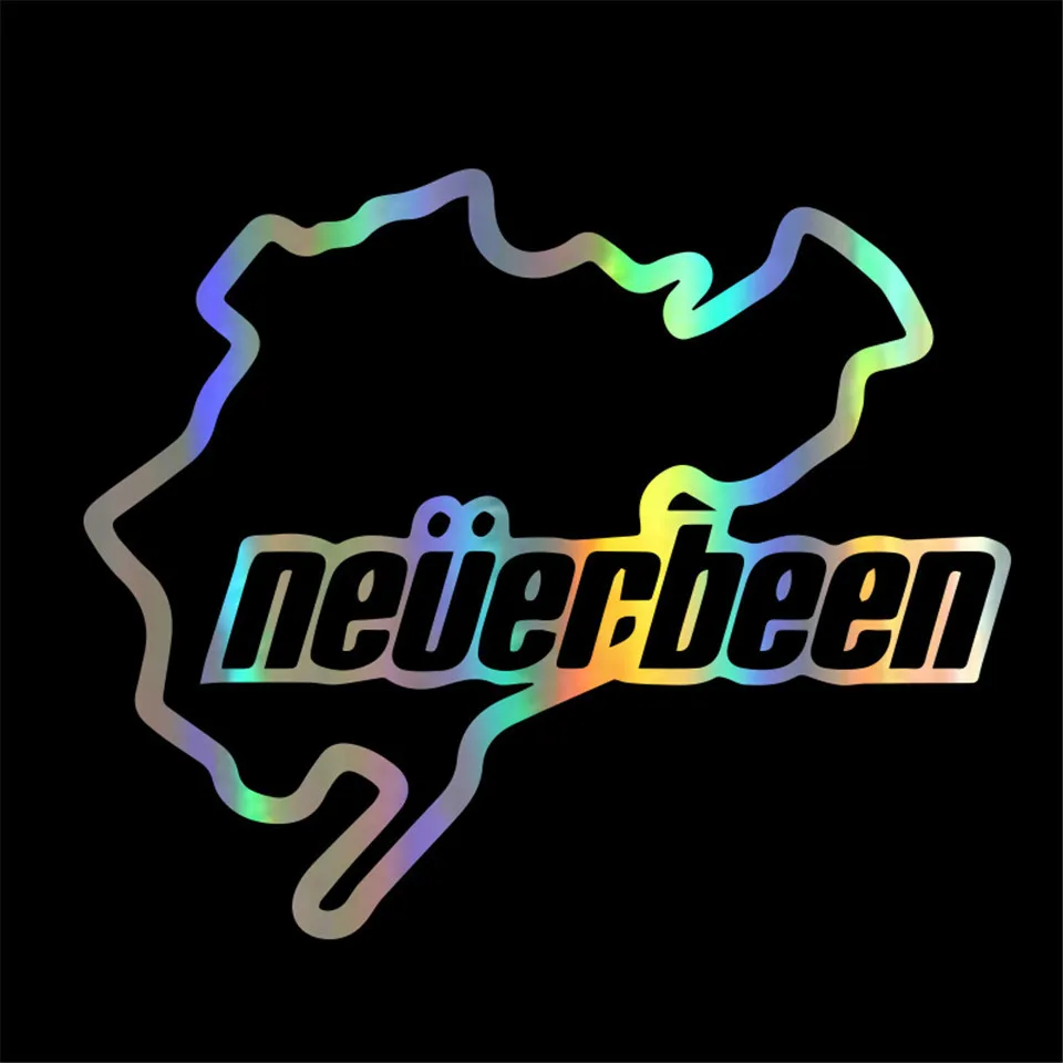 Funny NEVERBEEN car stickers nurburgring Reflective decal JDM Dubber drift Car Truck Window Bumper (4)