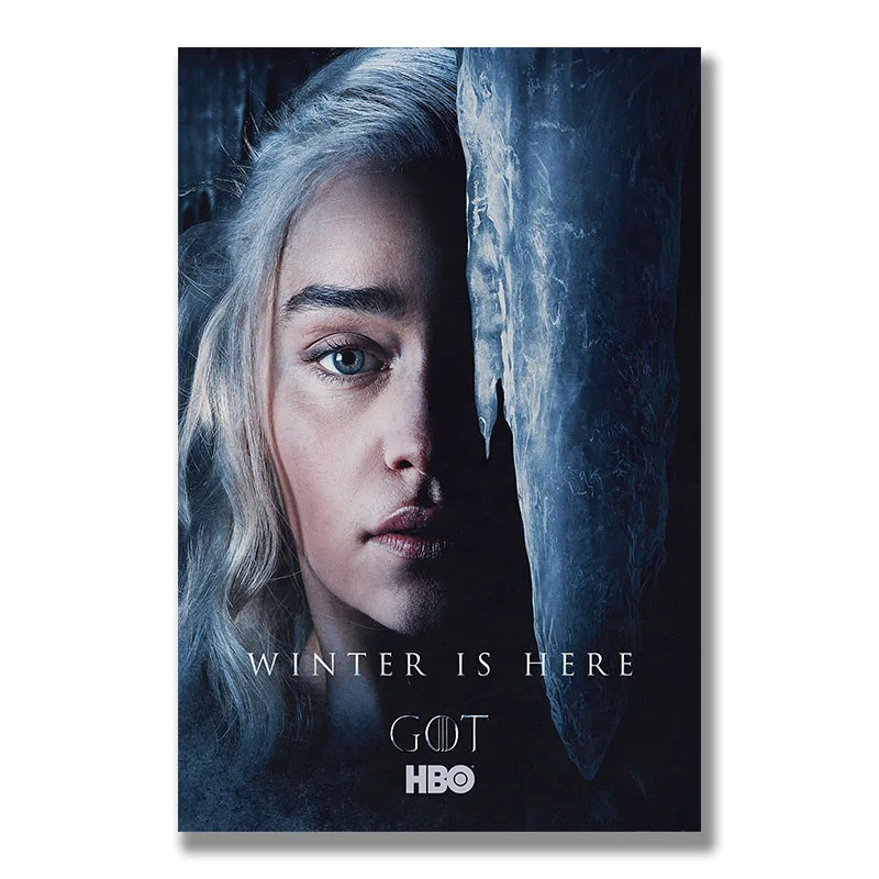

Game of Thrones 8 Silk Posters Wall Art Prints Painting 12x18 20x30 inch Decorative Pictures Living Room Decoration Daenerys 05