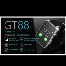 Waterproof 2502c Smart Watch GT88 Bluetooth SIM V4.0 Camera NFC Heart Rate Monitor support iphone android pk A9 kw18 smartwatch