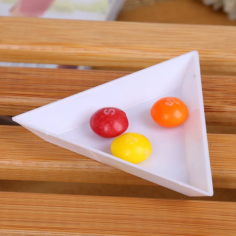 

1pc Nail Triangle container tools point drill Convenience triangular plate plastic storage box place Rhinestones tool