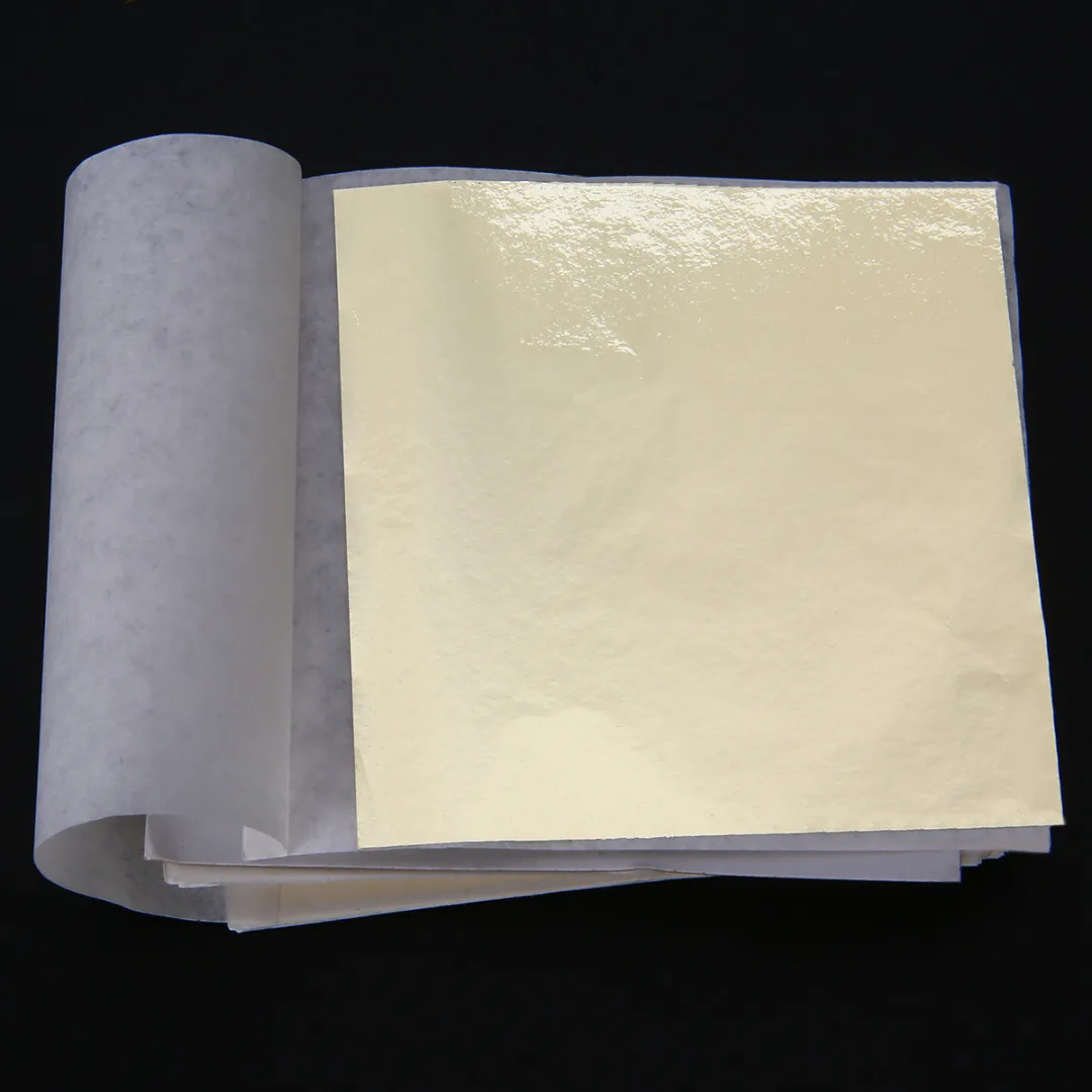 New 100 Sheets DIY Gold Foil Leaf Sheets Gilding Handicrafts Paper Decoration 9CM*9CM Rose Gold/Silver Champagne Gold Silver