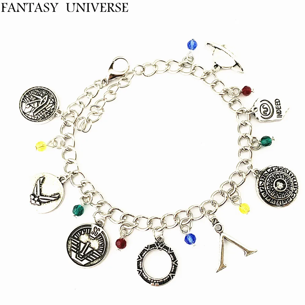 

FANTASY UNIVERSE Free shipping 20pc a lot Stargate Charm Bracelet JQWYSDD088