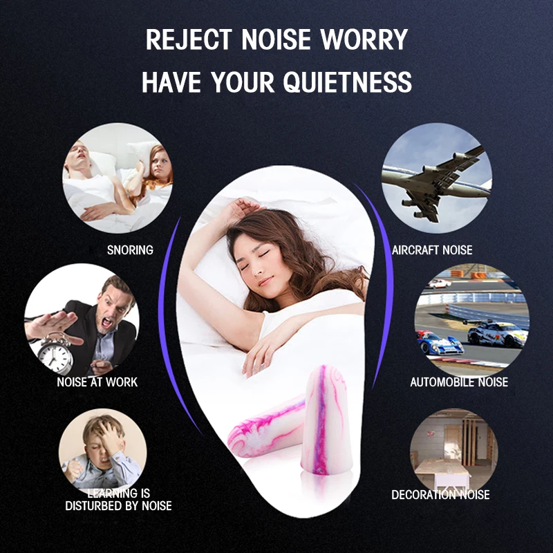1 пара пенопластовых мягких шумов, профессиональная шумоизоляция, наушники, сон с супер тихим, шумоподавление и храп звук