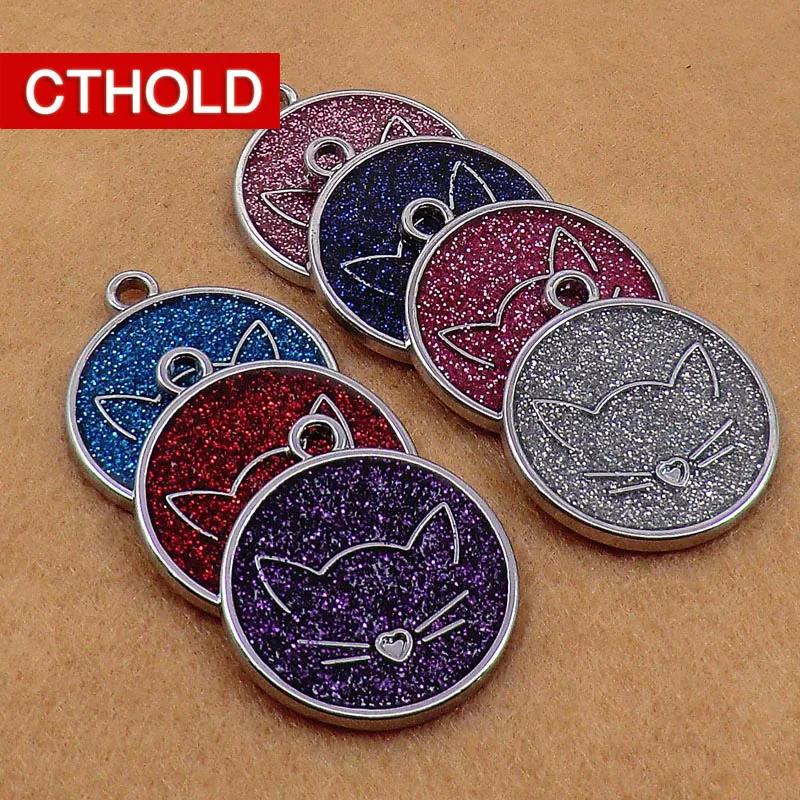 Персонализированная идентификационная бирка для собак CTHOLD 30 шт./лот блестящие