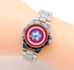 2018 Новый Капитан Америка женские роскошные часы из нержавеющей стали модные Повседневные часы Дети Наручные часы платье часы