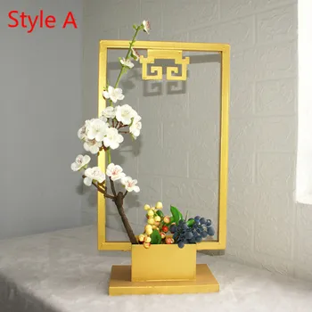 

Creative New Chinese Wrought Iron Desktop Flower Decoration Frame Decoration Desk Porch Retro Flower Stand