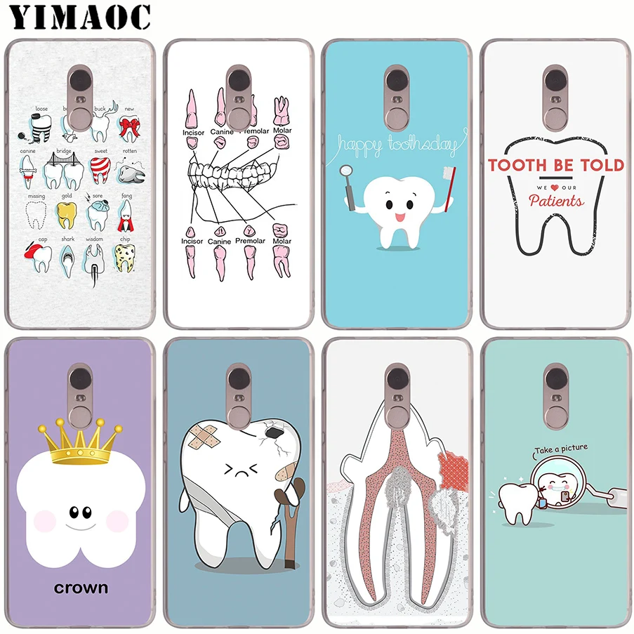 

YIMAOC Dental Definitions cute The Tooth Soft Silicone Case for Xiaomi Mi A1 A2 8 9 SE Lite F1 SE 6 Mix 2S MAX 3 TPU Cover