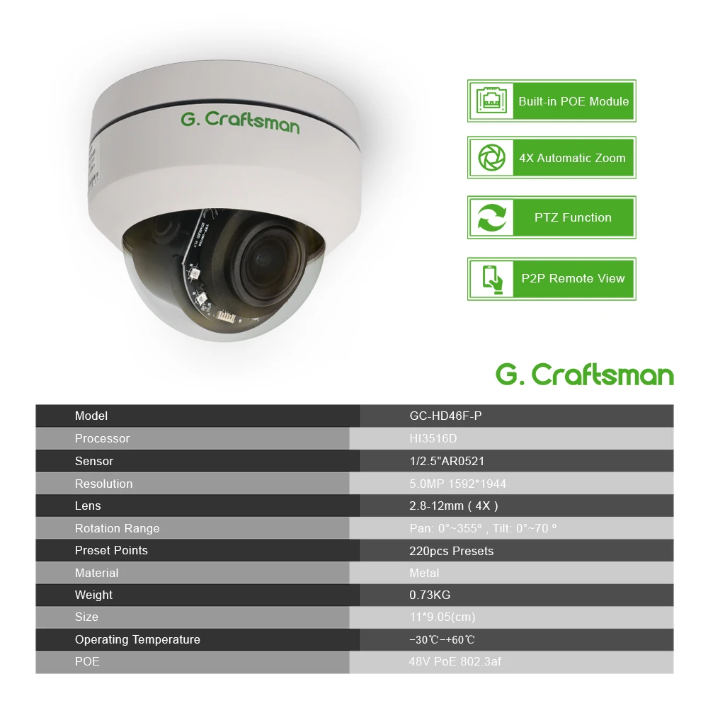  4ch 5MP POE PTZ System Kit H.265 CCTV Security 8ch NVR Indoor Waterproof 2.8-12mm 4X Optical Zoom I - 32983005029