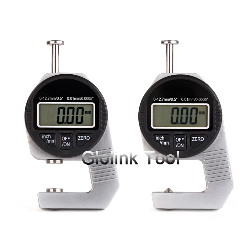 

Mini 0.01mm Digital Thickness Gauge Meter 12.7mm Large LCD Electronic Dial Indicator Sponge Thickness Measure Tool