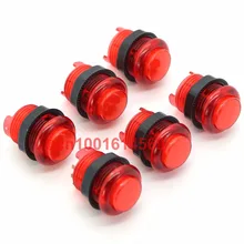 Free Shipping! New Reyann 6Pcs/lot 5V LED Illuminated Arcade Round LED Push Button For Arcade Raspberry Pi 2 Project DIY – Red