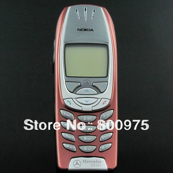 Восстановленное классический Nokia 6310i мобильного телефона 2G GSM открыл красный и один год гарантии