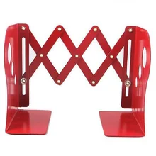 Книжный держатель для домашнего кабинета, винтажный регулируемый металлический книжный шкаф, красный офисный блок держателей для папок, полки, подставка для книг