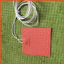 200 мм X 200 мм, 500 Вт 120 В, Мощный Масляный большой грузовик двигатель блок масляный сковорода гибкий силиконовый Подогреватель Pad, пользовательский дизайн размер, инструменты отопления