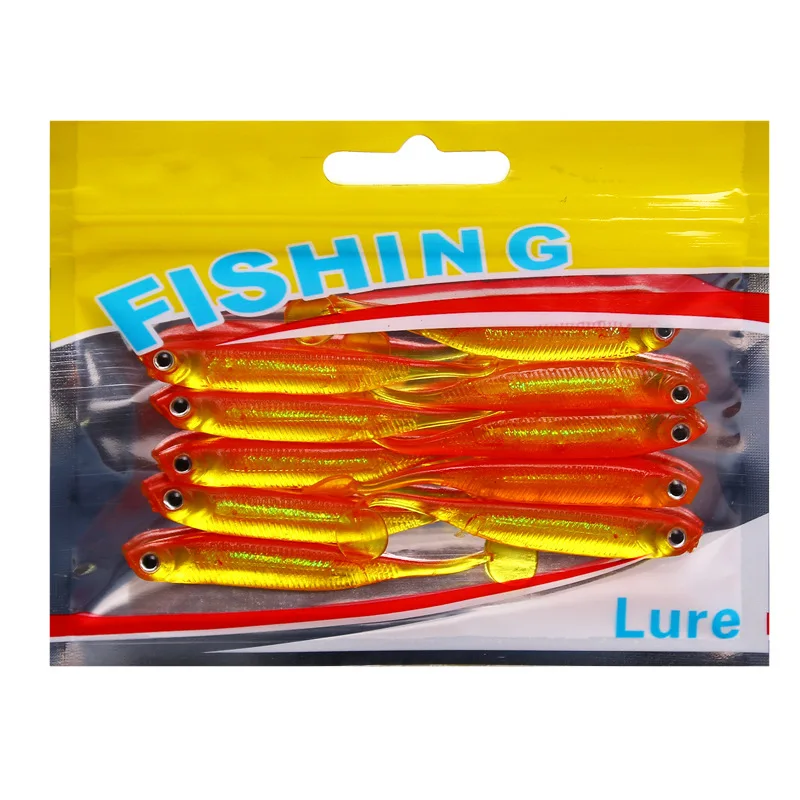 FIshing Lure Colorful Soft Lure 2.2g/7cm 10/PCS Freshwater Sea Fishing Artificial Bionic Fish Bait Fishing Tackle jooyoo
