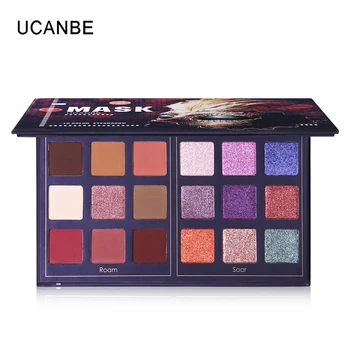

UCANBE Beauty Cosmetics 18 Colors Mask Eyeshadow Makeup Palette Basic Shimmer Matte Eye Shadow Pressed Glitter