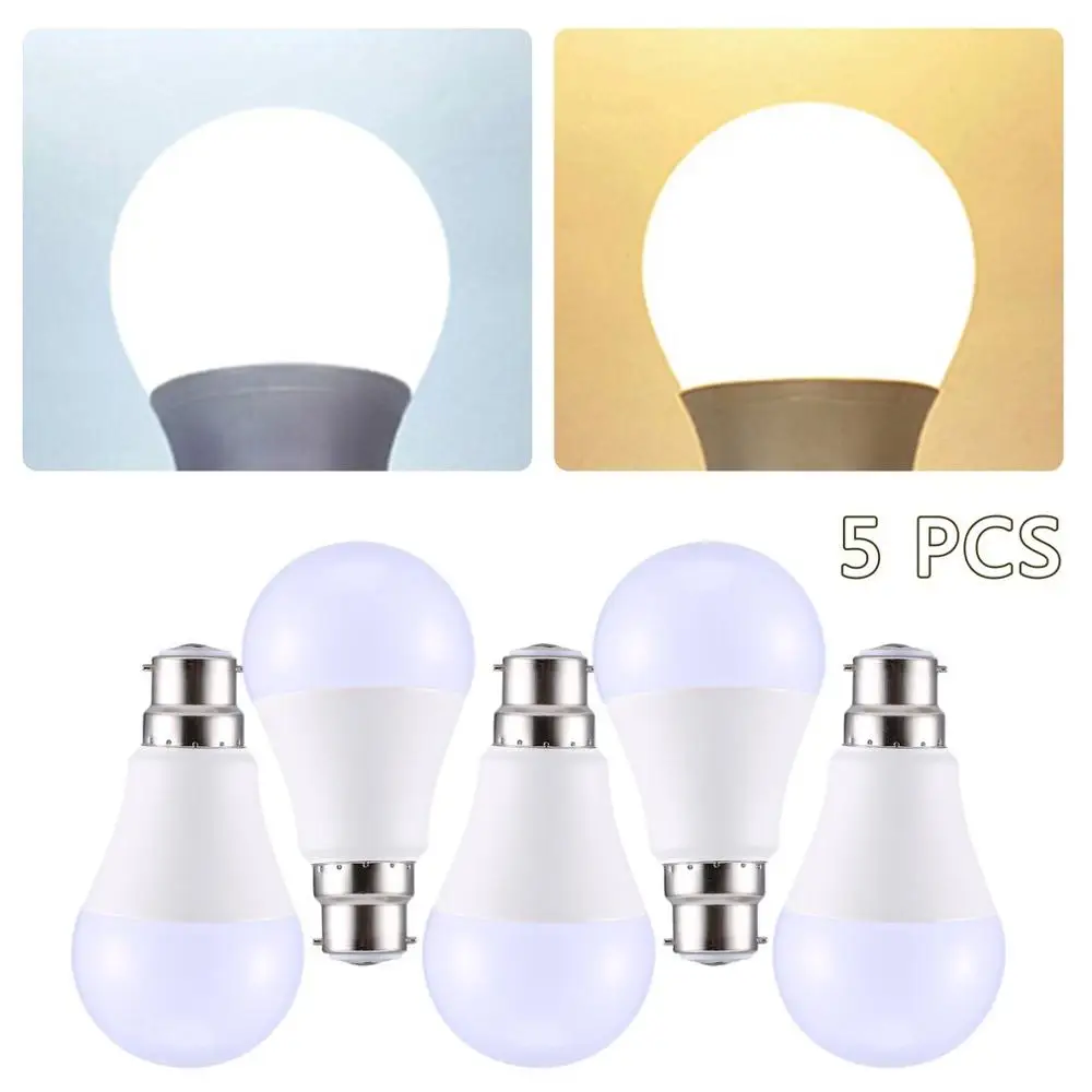 

Household Lighting Industrial Lighting Led Bulb B22 Led Bulb 8W White Light Bulb 5Pcs