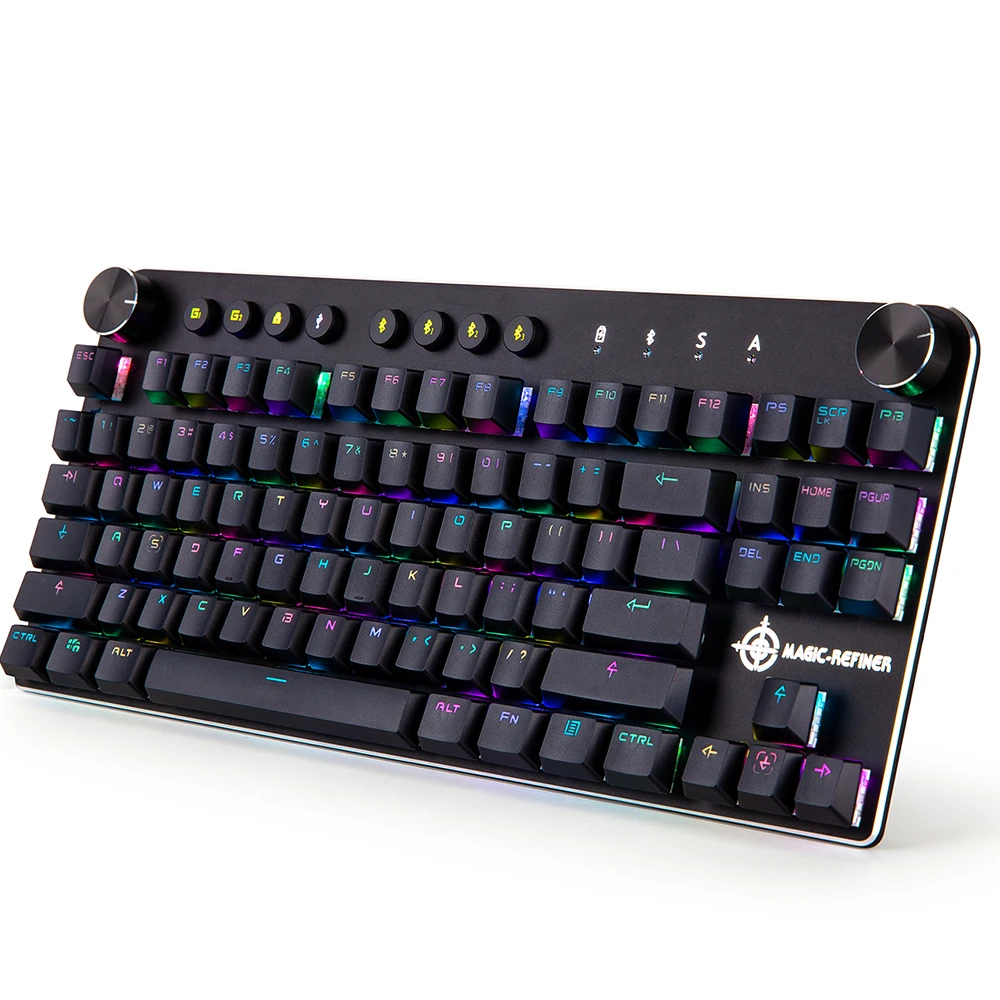 

Game Bluetooth Keyboard MK11 Square Keycap Electronic Sports Gaming Keyboards With RGB Backlight
