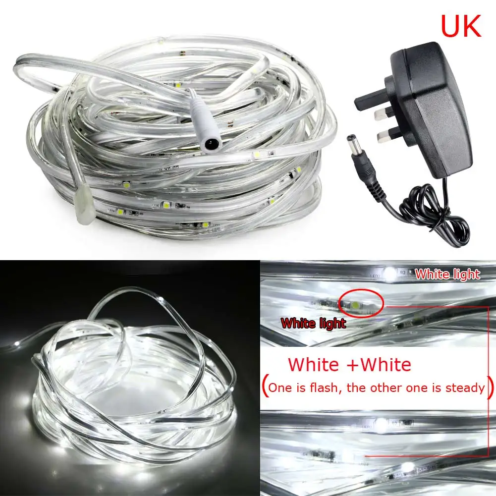 Белый 10 м 3528 SMD 120 светодиодный rainbow string с Адаптеры питания Рождество праздники вечерние Декор полосы света