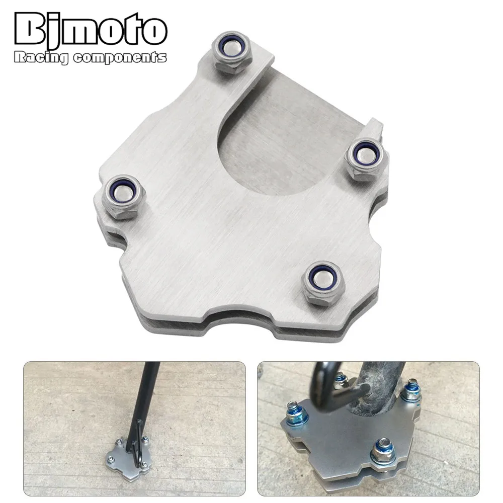 

SSE-UN001-SV New Universal Motorcycle Kickstand Kick Side Stand Enlarger Plate Pad For Honda Yamaha Suzuki Kawasaki BMW KTM