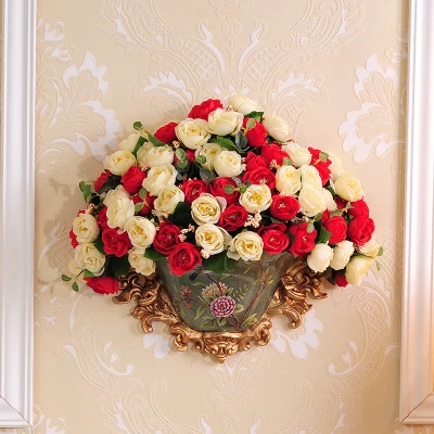 Американские ретро настенные подвесные вазы, фреска из смолы, креативное поддельное украшение цветочный горшок для дома, гостиной, стены, свадебные украшения