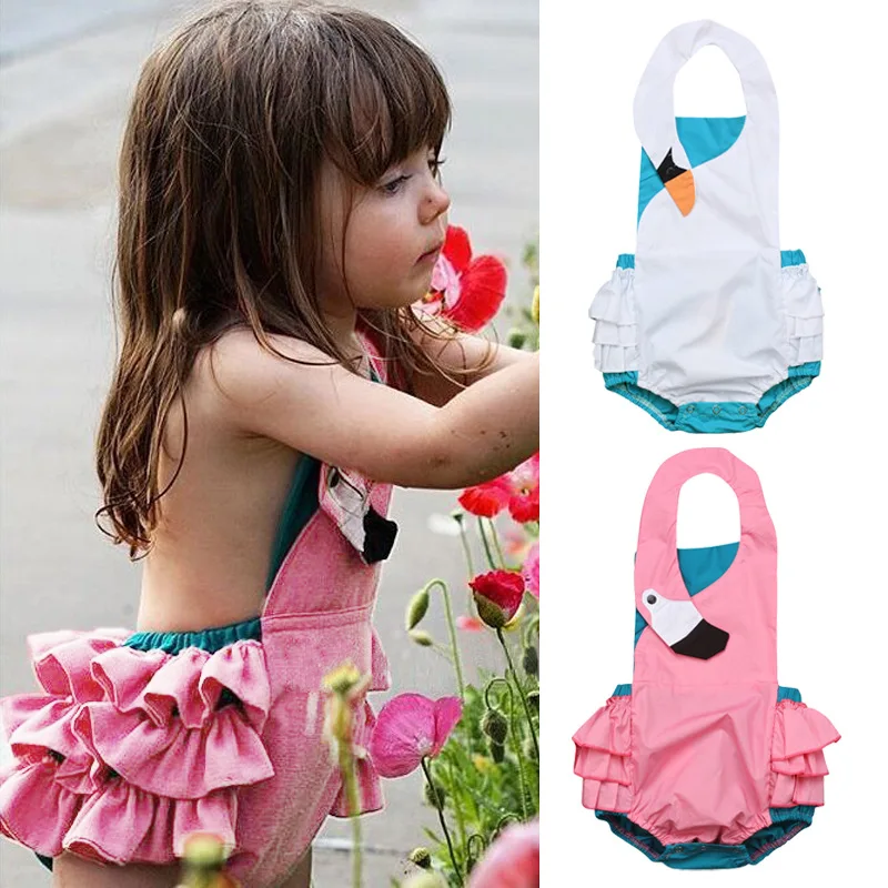 

BABY ROMPER BABY TODDLER FOR GIRLS SUMMER SHORT CLOTHES OVERALLS CARTOON SWAN PATTERN NEW BORN BABY CLOTHES TUTU SKIRTS