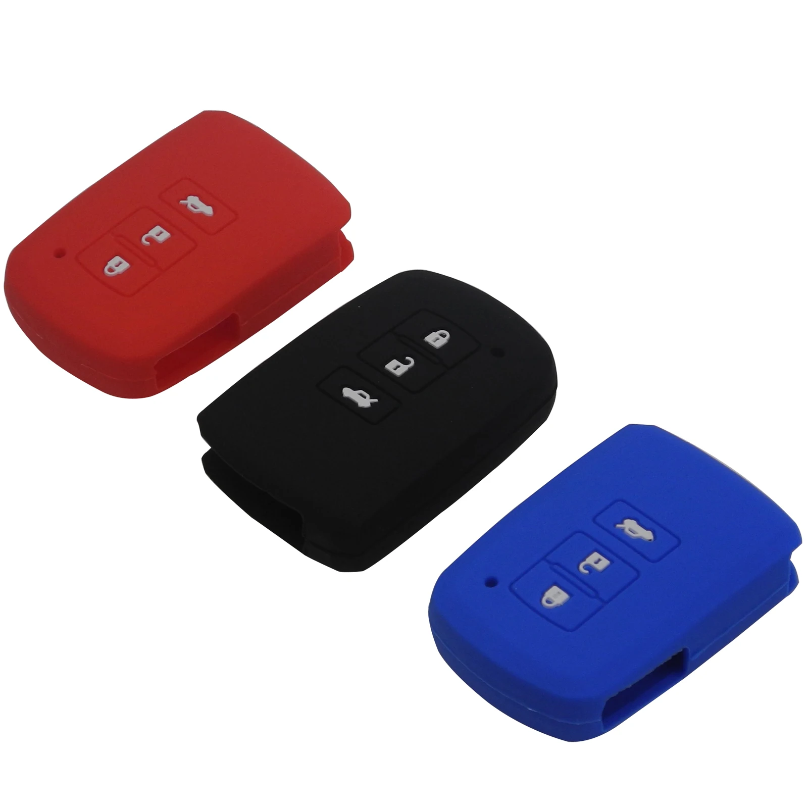 jingyuqin New 15pcs Styling Remote Car Key Fob Silicone Case Cover Protector For Toyota Camry Smart Key 3 Buttons