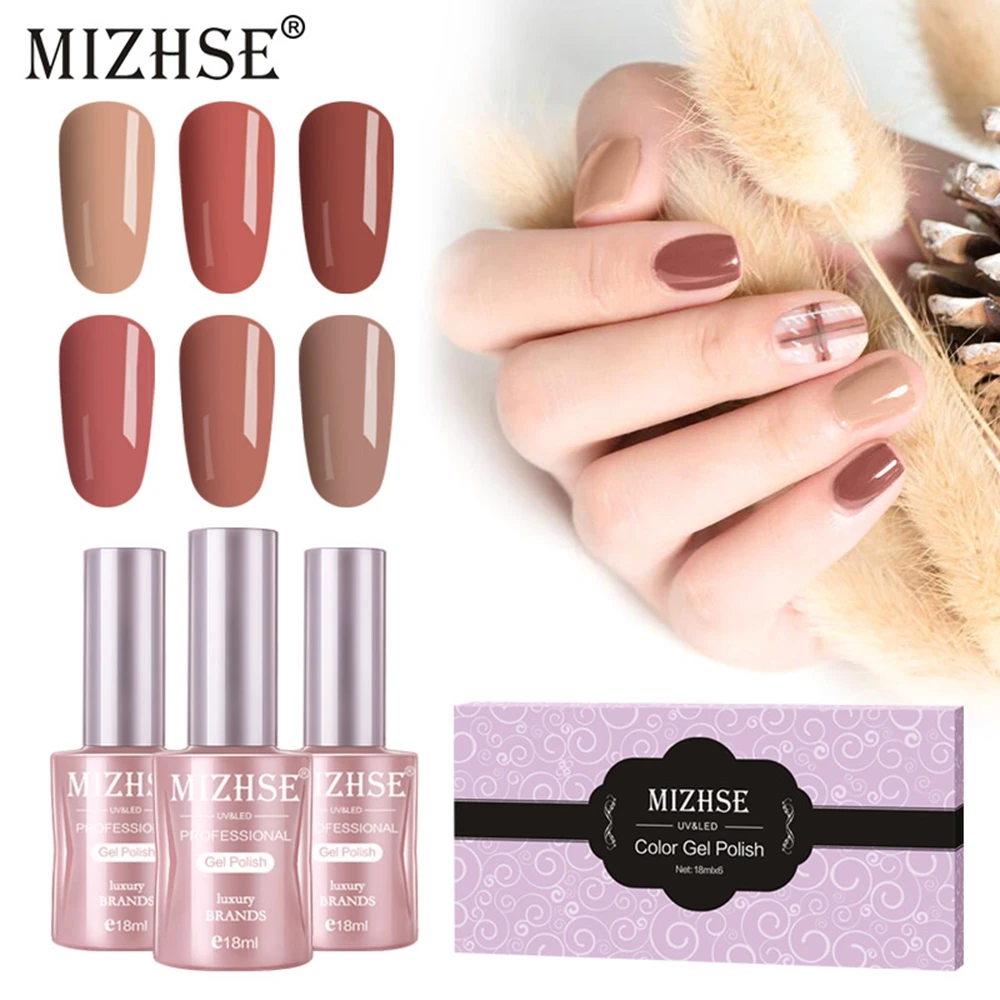 

MIZHSE 18ML Multi Color Gel UV Gel Soak Off Nail Gel Polish Lucky Lacquer Painting Gellak Semi Permanent Hybrid Varnish