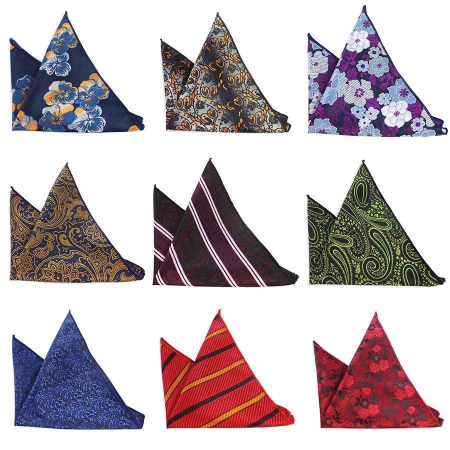 Ricnais Для Мужчин's платок с узором пейсли классический квадратный платок с цветами Бизнес полотенце для сундуков плед шуры джентльменский