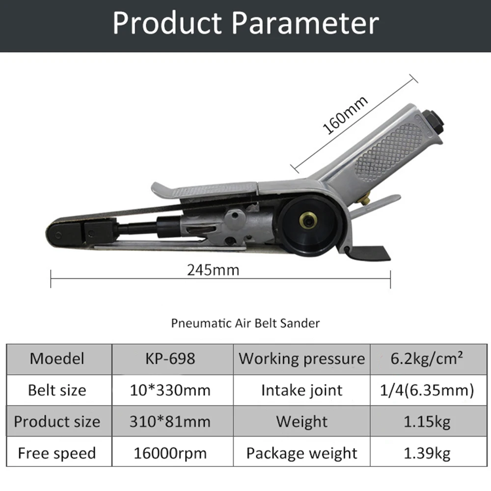 Воздушный ремень Полировочная, шлифовальная машинка, шлифовальная машинка с углом воздуха, шлифовальная машина для рисования, алюминиевые абразивные инструменты с 2 шт шлифовальных ремней, пневматический набор инструментов