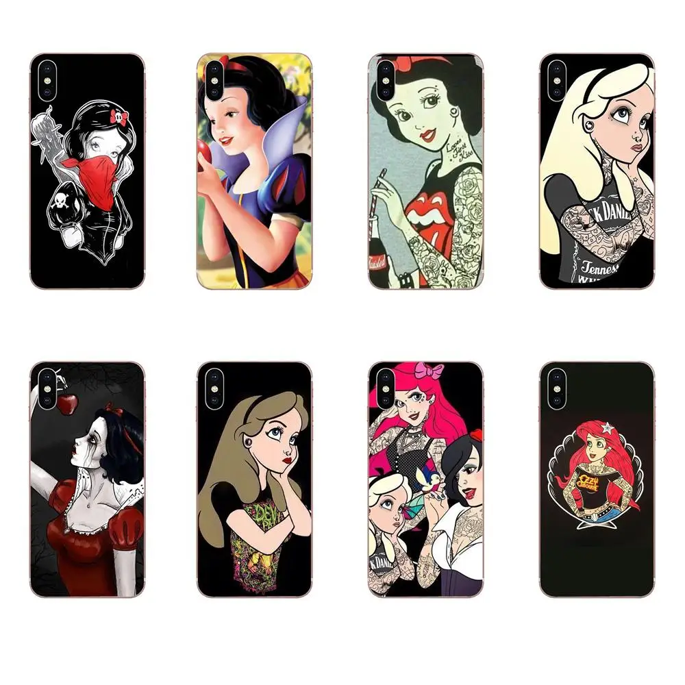 TPU модная оригинальная Милая Татуировка Ариэль Алиса Белоснежка для huawei P7 P8 P9 P10 P20