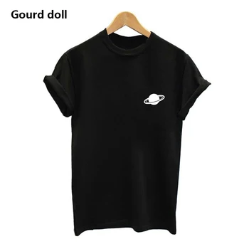 

Tshirt women Planet star Summer Casual Funny Short Sleeve Female TShirt Tumblr women for tshirt Clothing black/white tee tops