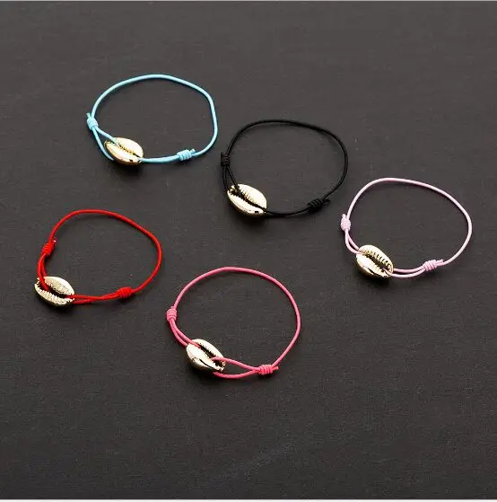 

5pc Cowrie shell Bracelet femme Adjustable boho Macrame friendship Real Seashell Bracelet Mothers Day Jewelry Gift 7706