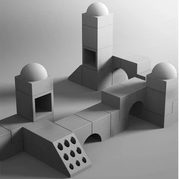 

Concrete office pen holder silicone mold table top decoration cement handicraft mold