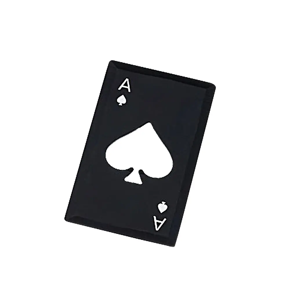 Нержавеющая сталь покер карта, открывашка покерные игровые карты пик газировка, пиво, бутылка Кепки барная открывашка инструменты Кухня гаджеты - Цвет: sharp edges