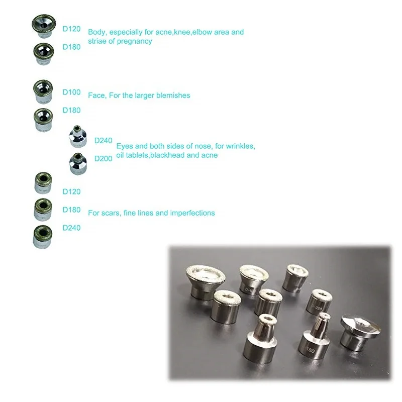 Шт. 9 шт. Алмазная дермабразия замена советы красота инструменты, используемые для кожи лица пилинг уход микро дермабразия аксессуары Запчасти