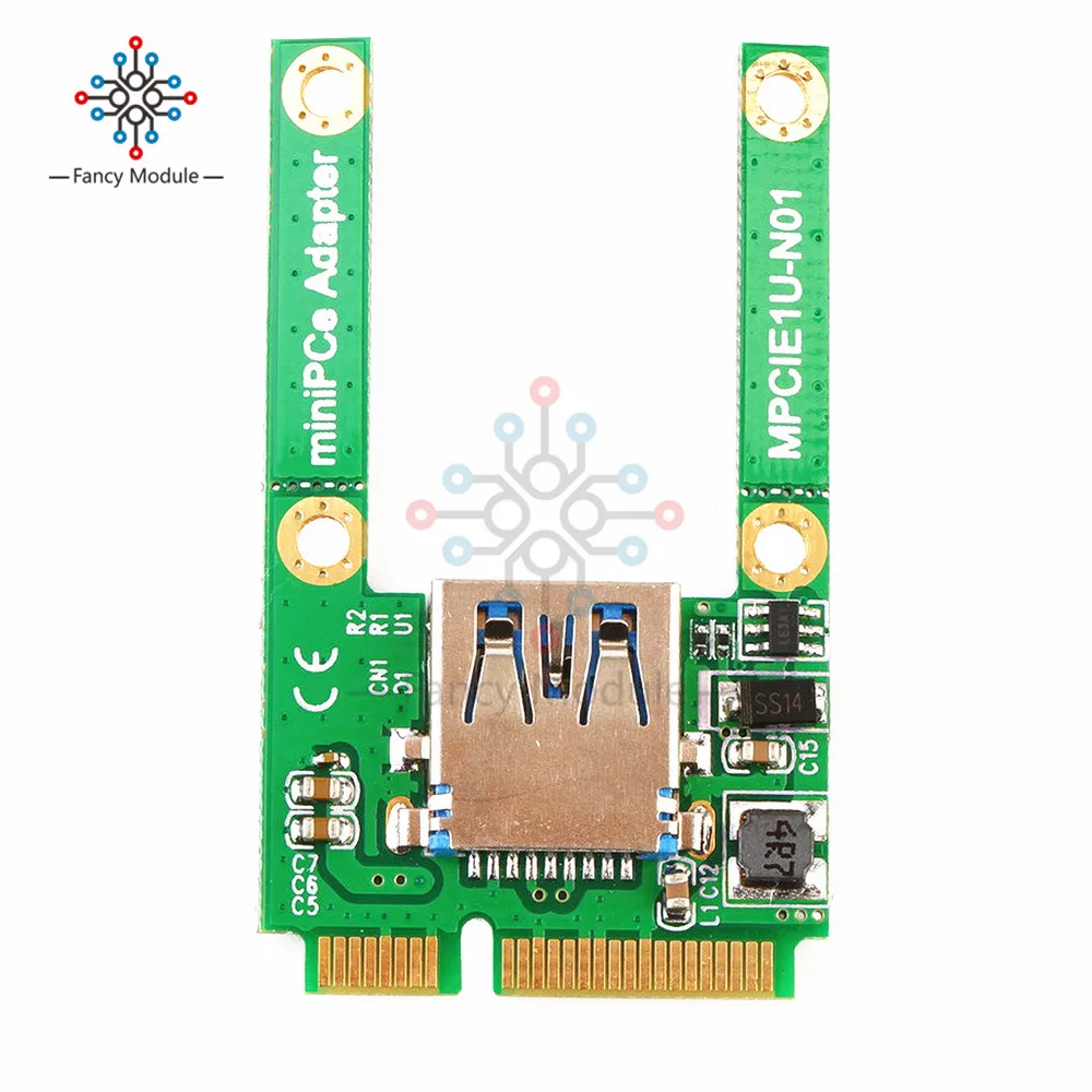 Горячая мини PCI-E слот для карты расширения к USB 2,0 интерфейс адаптер Riser Card