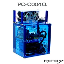 QDIY PC-C004Q Transparent Acrylic Water-cooling Horizontal Computer Case
