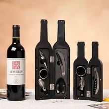 Подарочный набор инструментов для открывания вина класса люкс с официантами, штопор, открывалка, 5 шт., открывающийся набор для бутылок вина