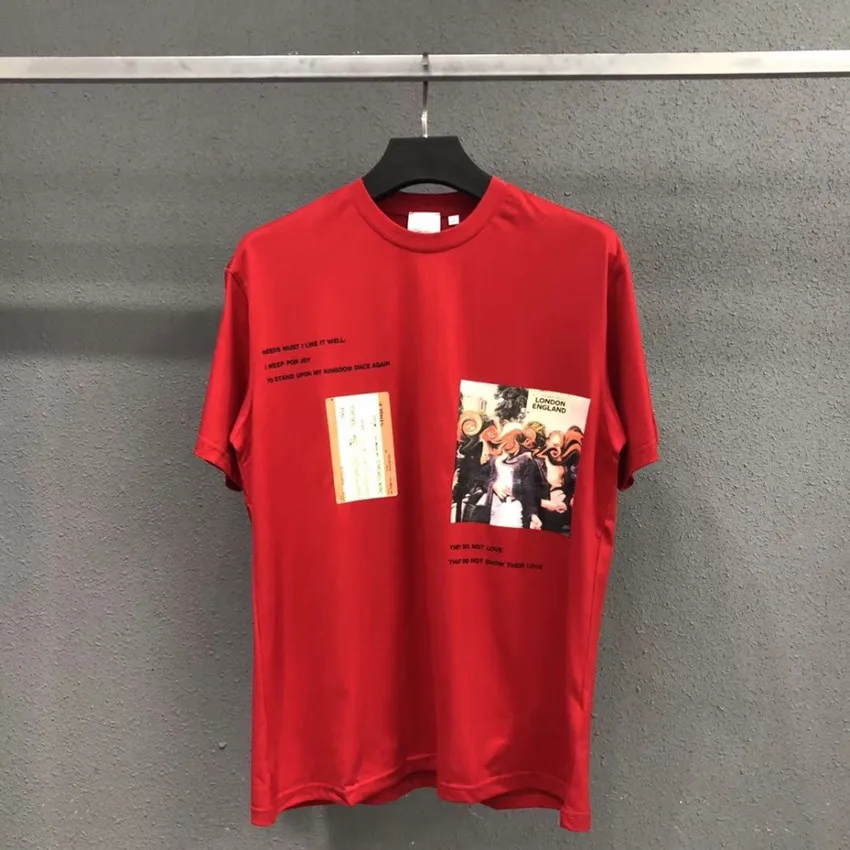 

High-quality Digital Direct Spray Printing Abstract Tee T-shirt Men 1:1 Top Tees Summer Style Fashion Casual t shirts