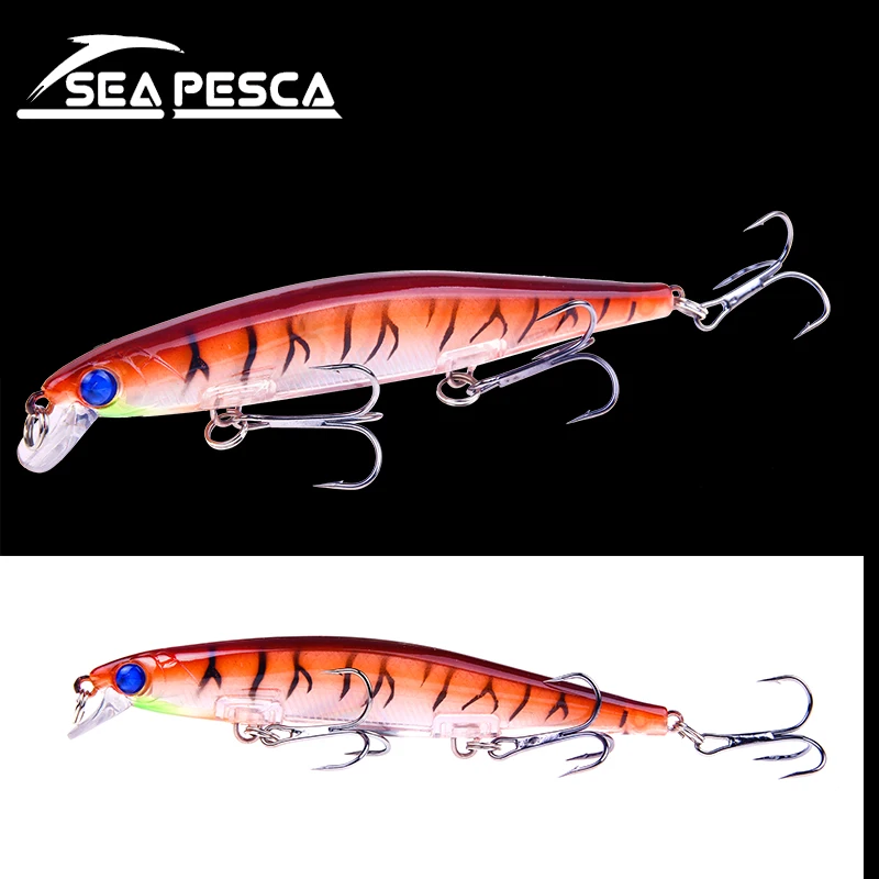 SEAPESCA جديد طعوم صيد سمك البلمة 13.5g/110 مللي متر عمق 0-1.5 m 15 اللون جودة Wobblers نابض بالحياة الساعد الطعم الصيد معالجة ZB433