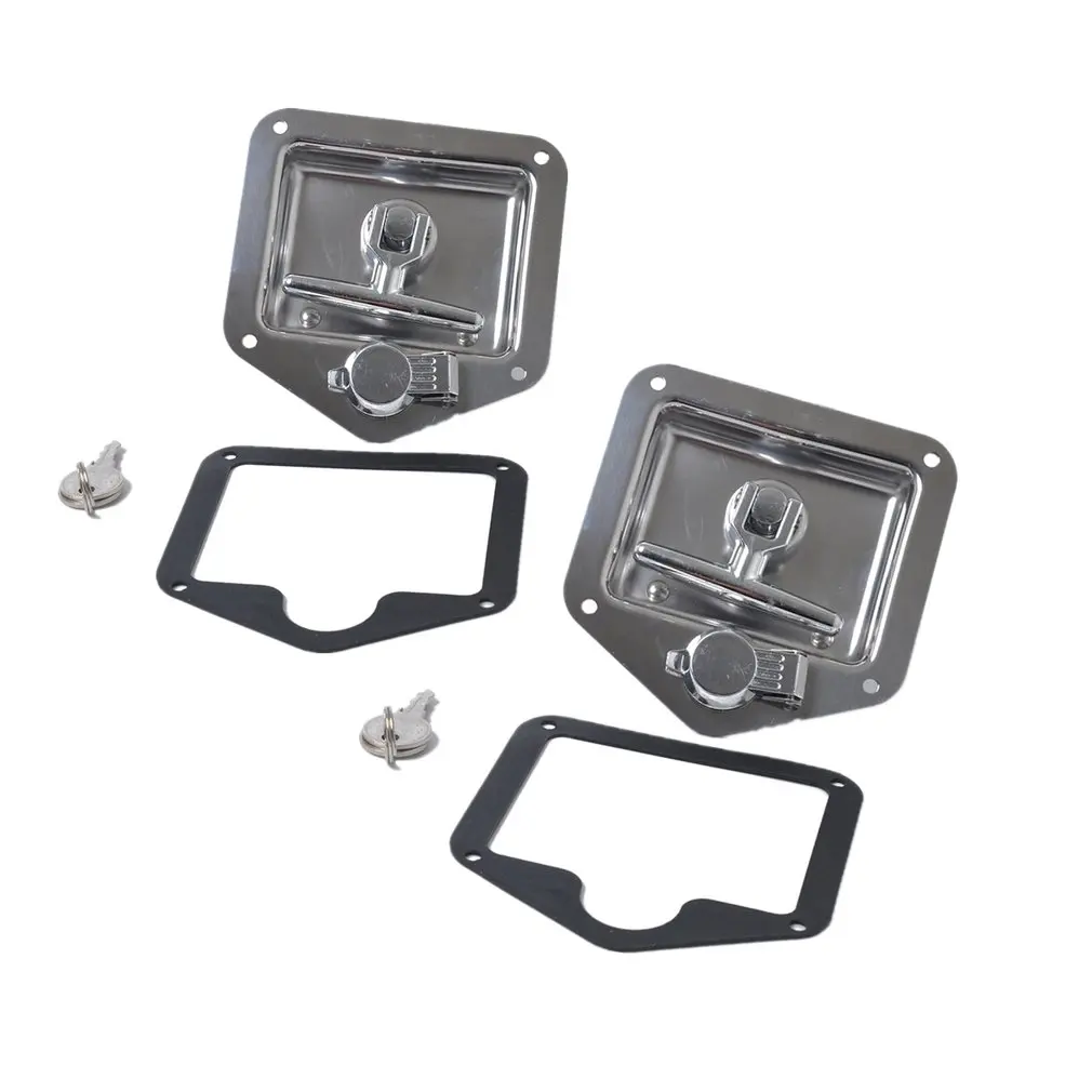 

Folding T Handle Lock Stainless Steel Flush Mount Tool Box Lock Trailer Truck Paddle Latch Lightweight Vehicle Accessories